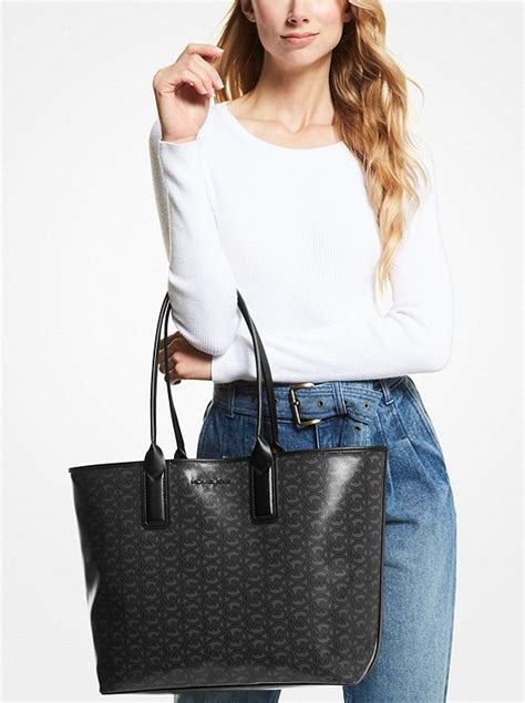 Jodie Large Logo Jacquard Tote Bag 